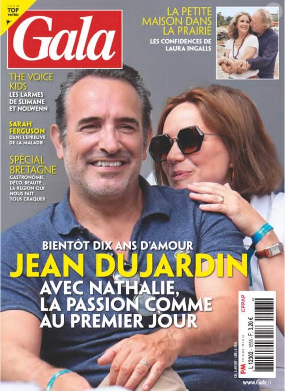 Gala magazine cover featuring actor Jean Dujardin, French press mention of Tresors de St Barth