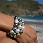 St barth pearls leather jewelry multicolor
