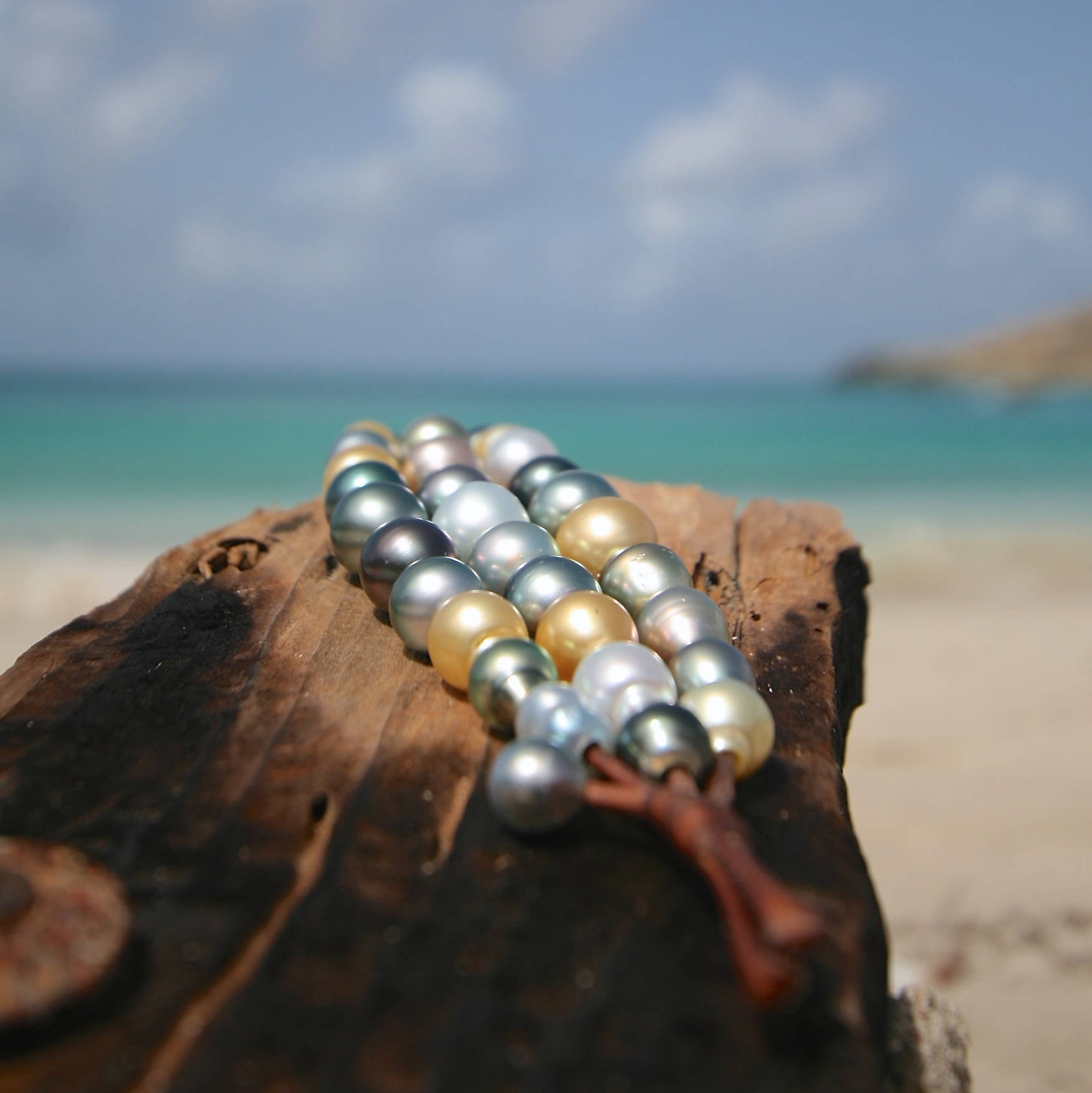 St barth jewelry pearls and leather