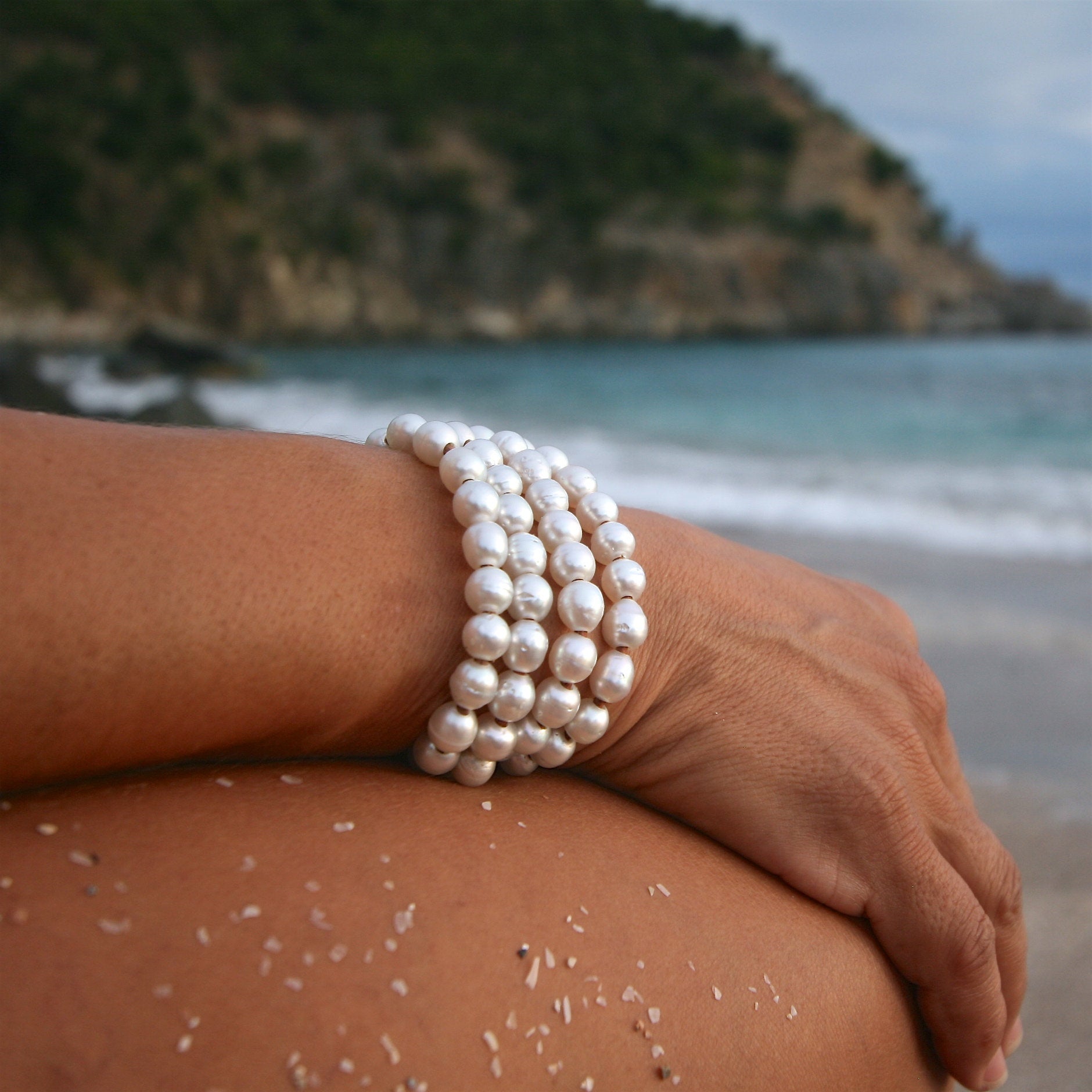 shell beach pearls St Barths jewelry