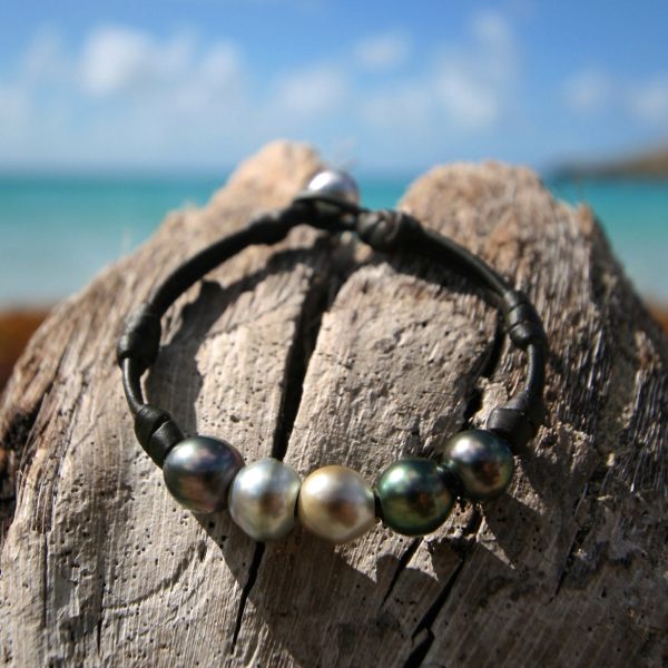 pearl and leather jewelry st barth