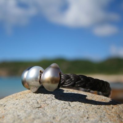 st barth pearls & leather jewelry