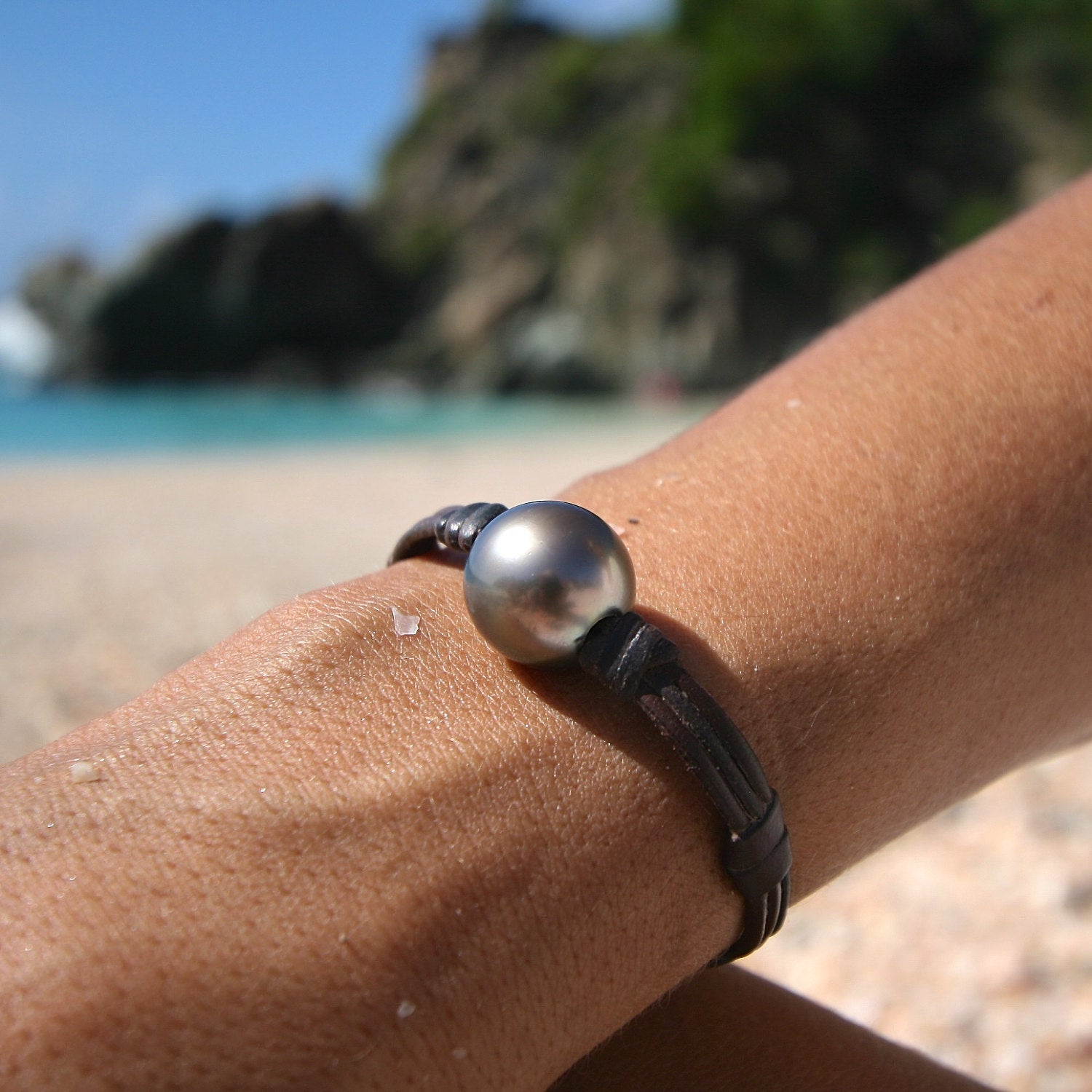 leather beach st barth jewelry pearls