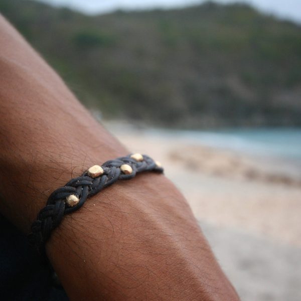 pearls men's leather St Barths jewelry