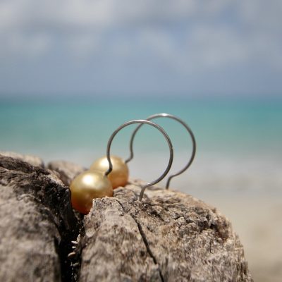 St barth jewelry gold pears earrings
