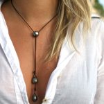 Tahitian pearls leather jewelry st barth