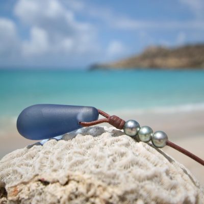 St barth jewelry leather pearl necklace