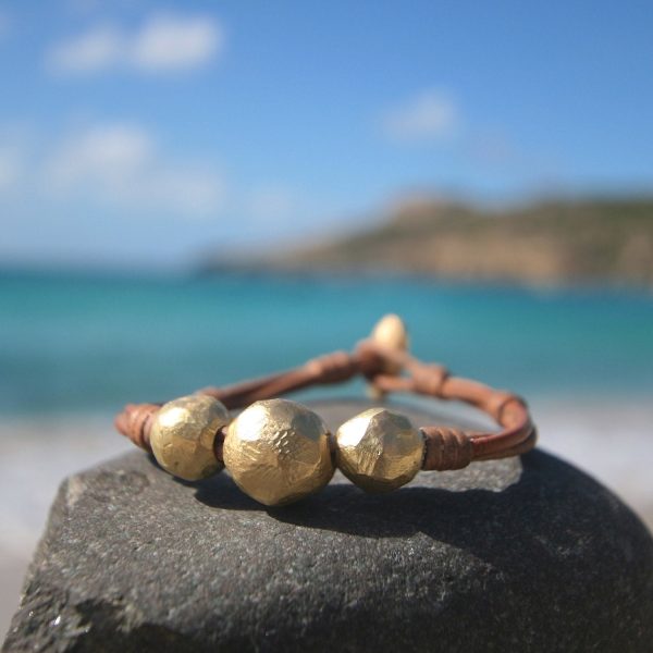 St Barth leather and pearls jewelry