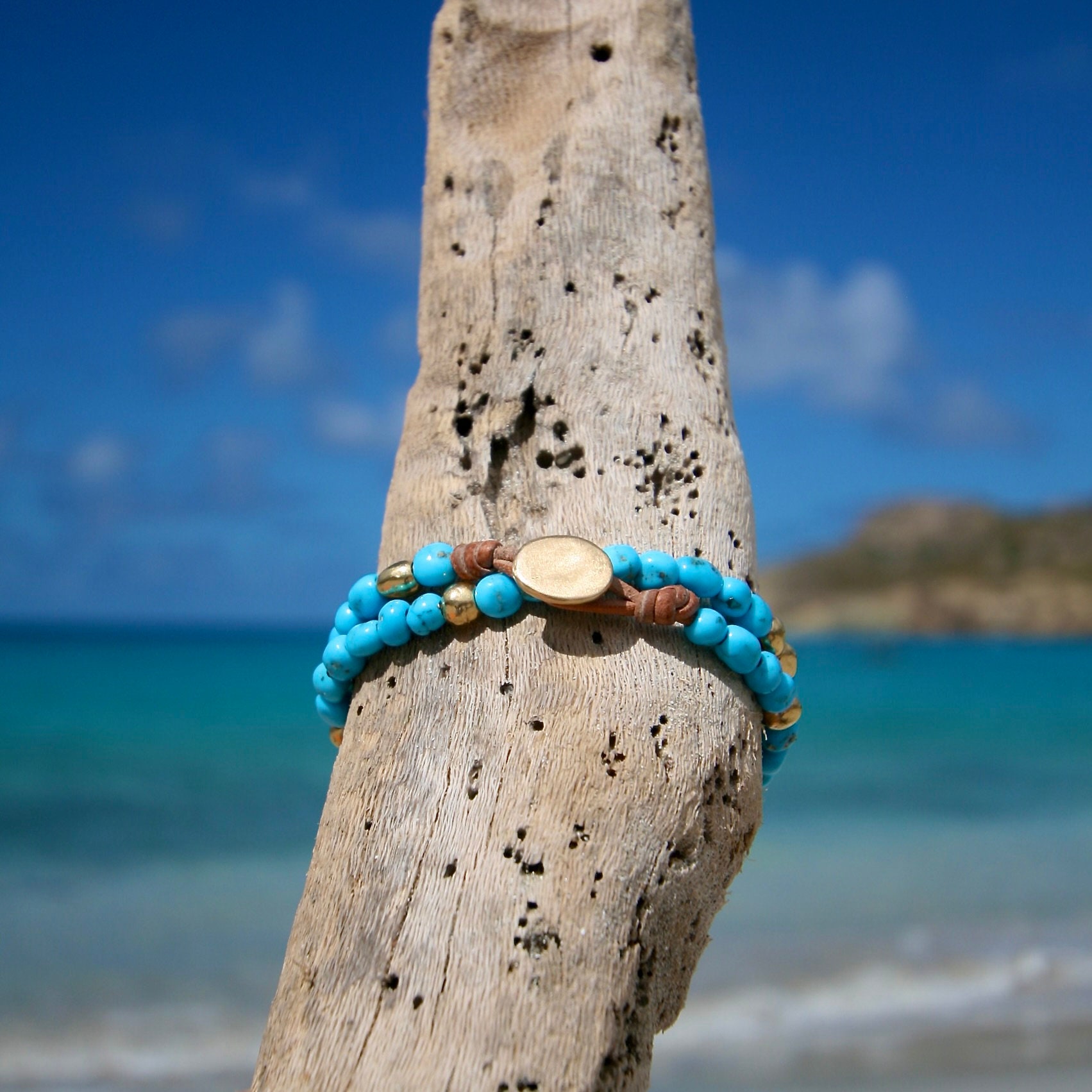 leather and gold bracelet st barth