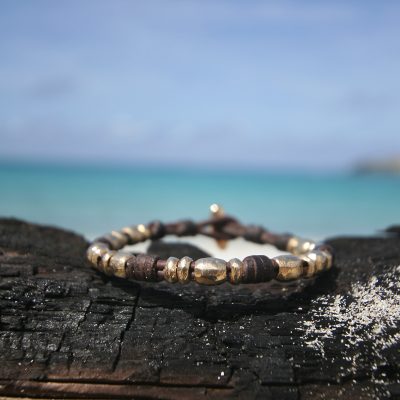 st barth leather and gold jewelry